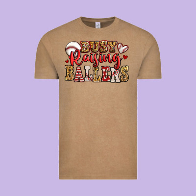 Busy Raising Ballers Baseball Vintage Tee Designed By Jasminsmagicworld