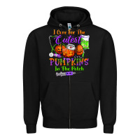 Black i care for the cutest pumpkins in the patch Zipper Hoodie - BundleAndBundleShop