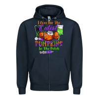 Navy i care for the cutest pumpkins in the patch Zipper Hoodie - BundleAndBundleShop