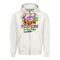 Oatmeal Heather i care for the cutest pumpkins in the patch Zipper Hoodie - BundleAndBundleShop