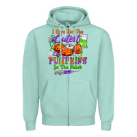 Seafoam i care for the cutest pumpkins in the patch Zipper Hoodie - BundleAndBundleShop