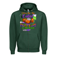 Sports Green i care for the cutest pumpkins in the patch Zipper Hoodie - BundleAndBundleShop