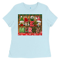 Baby Blue be merry tumbler Ladies Tee - BundleAndBundleShop