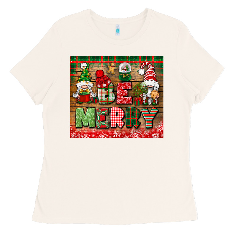Be Merry Tumbler Ladies Tee by BundleAndBundleShop | Teevron