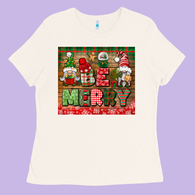 Be Merry Tumbler Ladies Tee Designed By Bundleandbundleshop