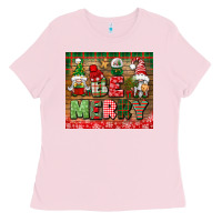 Bubblegum Pink be merry tumbler Ladies Tee - BundleAndBundleShop