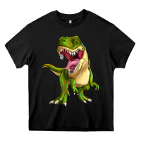 Black T-rex Heavy Core Tee - MaliasSmallBusiness