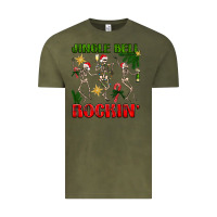 Vintage Olive Jingle bell rockin' Vintage Tee - NancyCooperArtShop