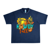 Navy Howdy Fall Urban Heavy Tee - texasbilliewilder