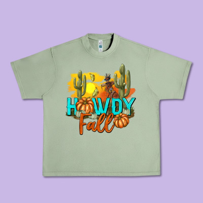 Howdy Fall Urban Heavy Tee Designed By Texasbilliewilder