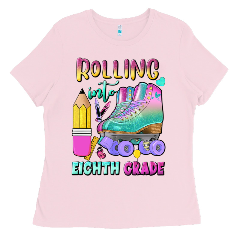 Rolling Into Eighth Grade Ladies Tee by BundleAndBundleShop | Teevron