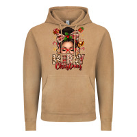 Vintage Camel merry christmas messy bun Vintage Hoodie - texasbilliewilder