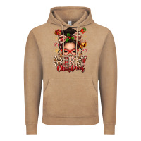 Vintage Coffee merry christmas messy bun Vintage Hoodie - texasbilliewilder