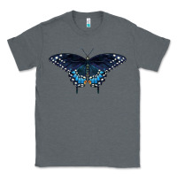 Charcoal Heather Black Swallowtail Butterfly Classic Tee - LillyAllenDesigns