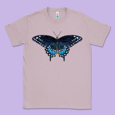 Black Swallowtail Butterfly Classic Tee Designed By Lillyallendesigns