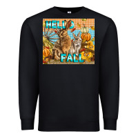 Black Hello Fall Rabbit Premium Sweatshirt - LillyAllenDesigns