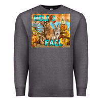 Charcoal Heather Hello Fall Rabbit Premium Sweatshirt - LillyAllenDesigns