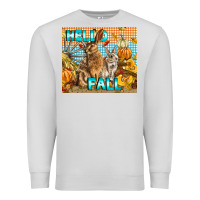 Dove Grey Hello Fall Rabbit Premium Sweatshirt - LillyAllenDesigns