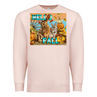 Pale Pink Hello Fall Rabbit Premium Sweatshirt - LillyAllenDesigns