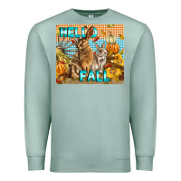 Seafoam Hello Fall Rabbit Premium Sweatshirt - LillyAllenDesigns