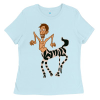 Baby Blue zebra in america doodle Ladies Tee - tuanDangUi