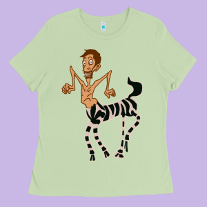 Zebra In America Doodle Ladies Tee Designed By Tuandangui