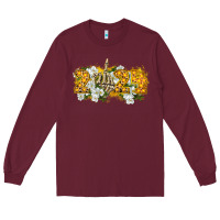 Burgundy 2024 skeleton middle finger new year Long Sleeve Tee - CowGirlArtShop
