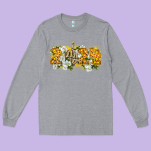 2024 Skeleton Middle Finger New Year Long Sleeve Tee Designed By Cowgirlartshop