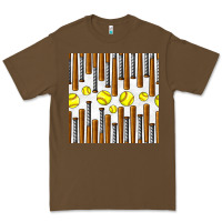 Cacao softball bat seamless pattern Premium Tee - BundleAndBundleShop