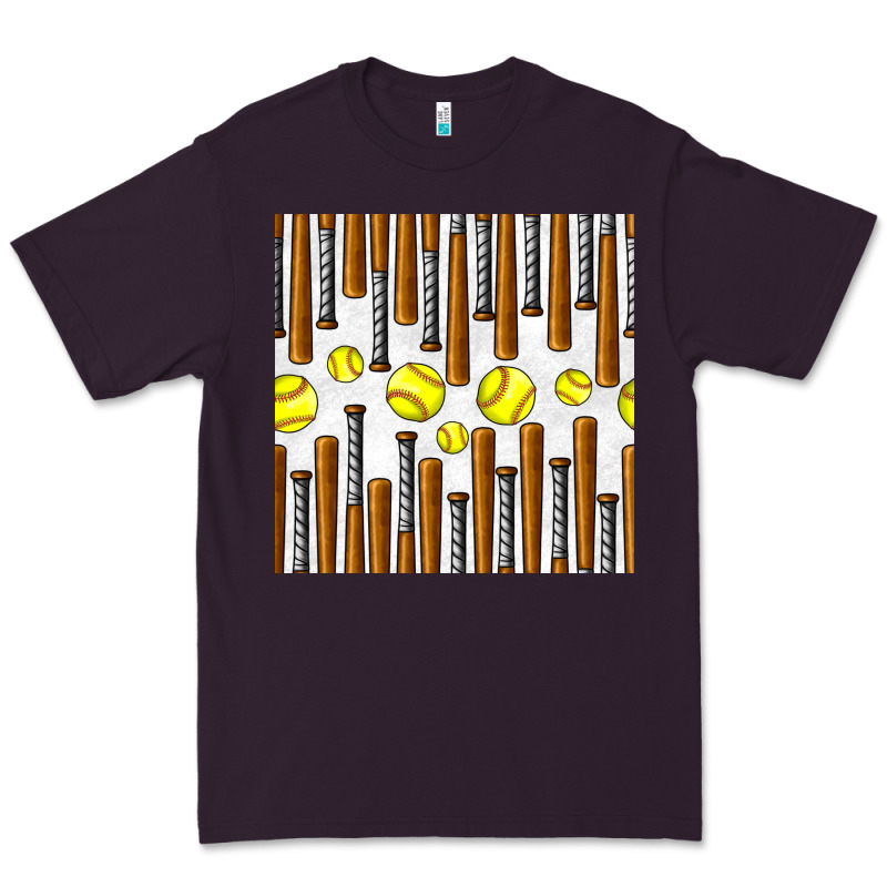 Softball Bat Seamless Pattern Premium Tee by BundleAndBundleShop | Teevron
