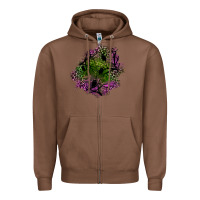 Chestnut halloween patch Zipper Hoodie - BundleAndBundleShop