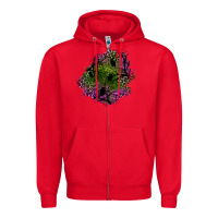 Red halloween patch Zipper Hoodie - BundleAndBundleShop