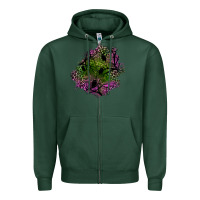 Sports Green halloween patch Zipper Hoodie - BundleAndBundleShop