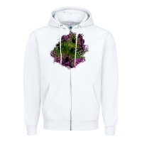 White halloween patch Zipper Hoodie - BundleAndBundleShop