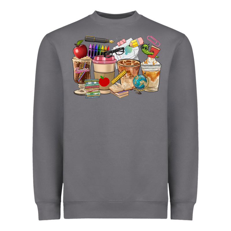 Teacher Coffee Cups Heavyweight Sweatshirt by FaDigitalArtStudio | Teevron