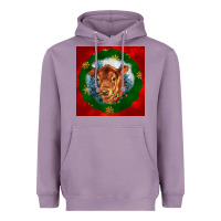 Lavender christmas red angus calf head Heavyweight Hoodie - LillyAllenDesigns