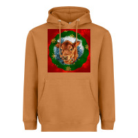 Meerkat christmas red angus calf head Heavyweight Hoodie - LillyAllenDesigns
