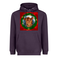 Plum christmas red angus calf head Heavyweight Hoodie - LillyAllenDesigns