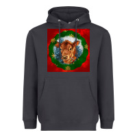Smoke christmas red angus calf head Heavyweight Hoodie - LillyAllenDesigns