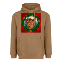Toasted Coconut christmas red angus calf head Heavyweight Hoodie - LillyAllenDesigns