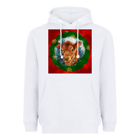 White christmas red angus calf head Heavyweight Hoodie - LillyAllenDesigns
