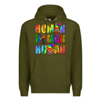 Army Green Human Pride Lgbt Premium Hoodie - BundleAndBundleShop