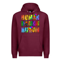 Burgundy Human Pride Lgbt Premium Hoodie - BundleAndBundleShop
