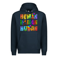 Navy Human Pride Lgbt Premium Hoodie - BundleAndBundleShop