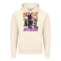 Vintage Artic Black cat apothecary Vintage Hoodie - NancyCooperArtShop