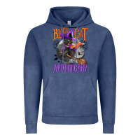 Vintage Denim Black cat apothecary Vintage Hoodie - NancyCooperArtShop