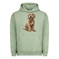 Pigment Oil Green goldendoodle Urban Hoodie - BarkalooDesign