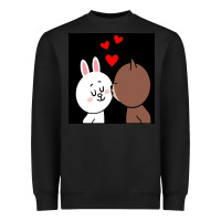 Black brown bear cony bunny rabbit the kiss Heavyweight Sweatshirt - tuanDangUi