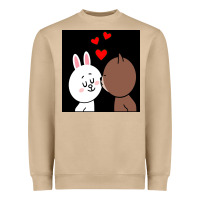 Mushroom brown bear cony bunny rabbit the kiss Heavyweight Sweatshirt - tuanDangUi