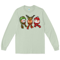 Matcha christmas reindeer polar bear snowman Long Sleeve Tee - CowGirlArtShop